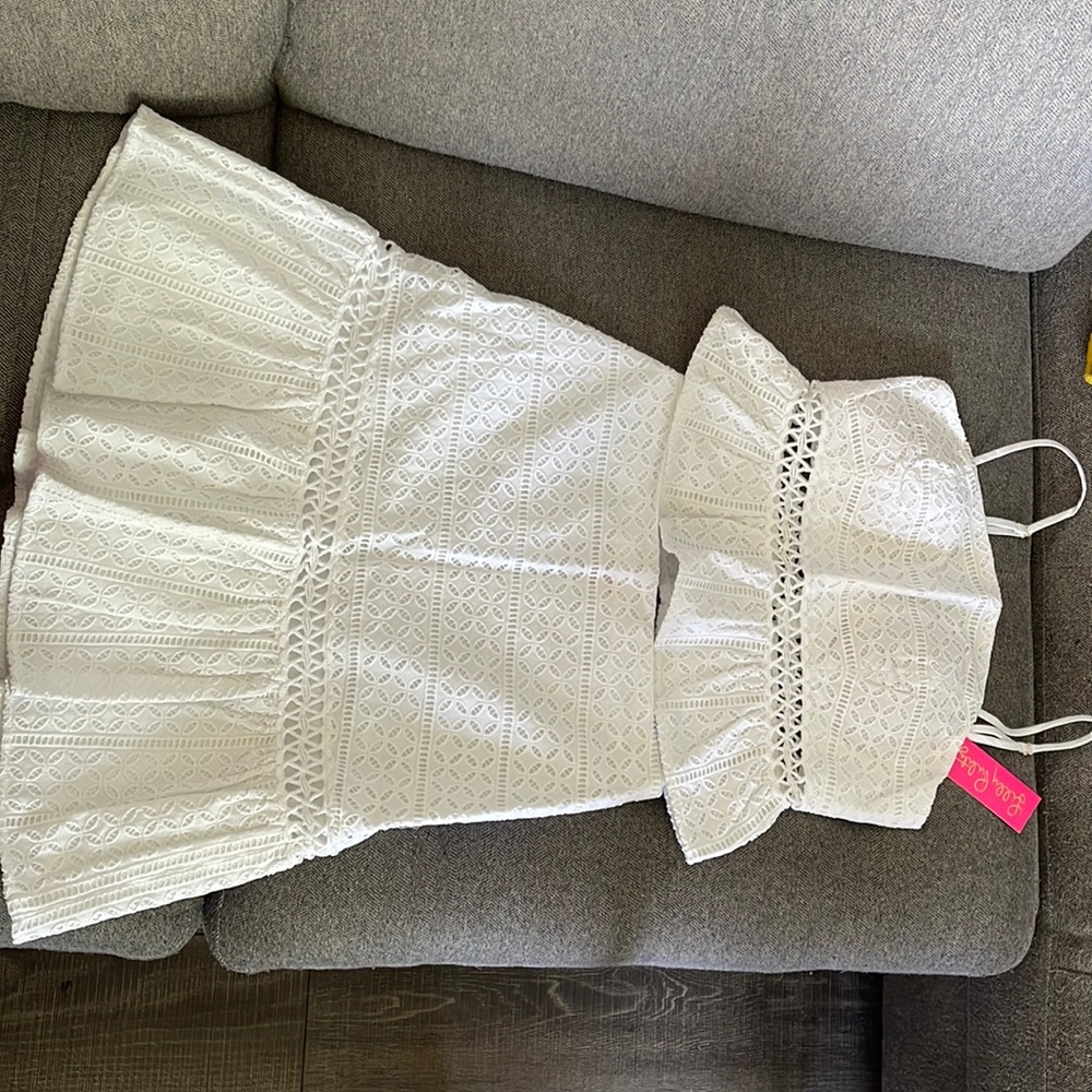 NWT lilly pulitzer white two piece set (style name: Jan Set) Size: 2